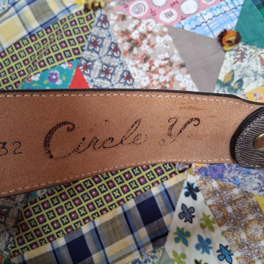 Circle Y Belt 30 Lizard Reptile Leather Western Gray